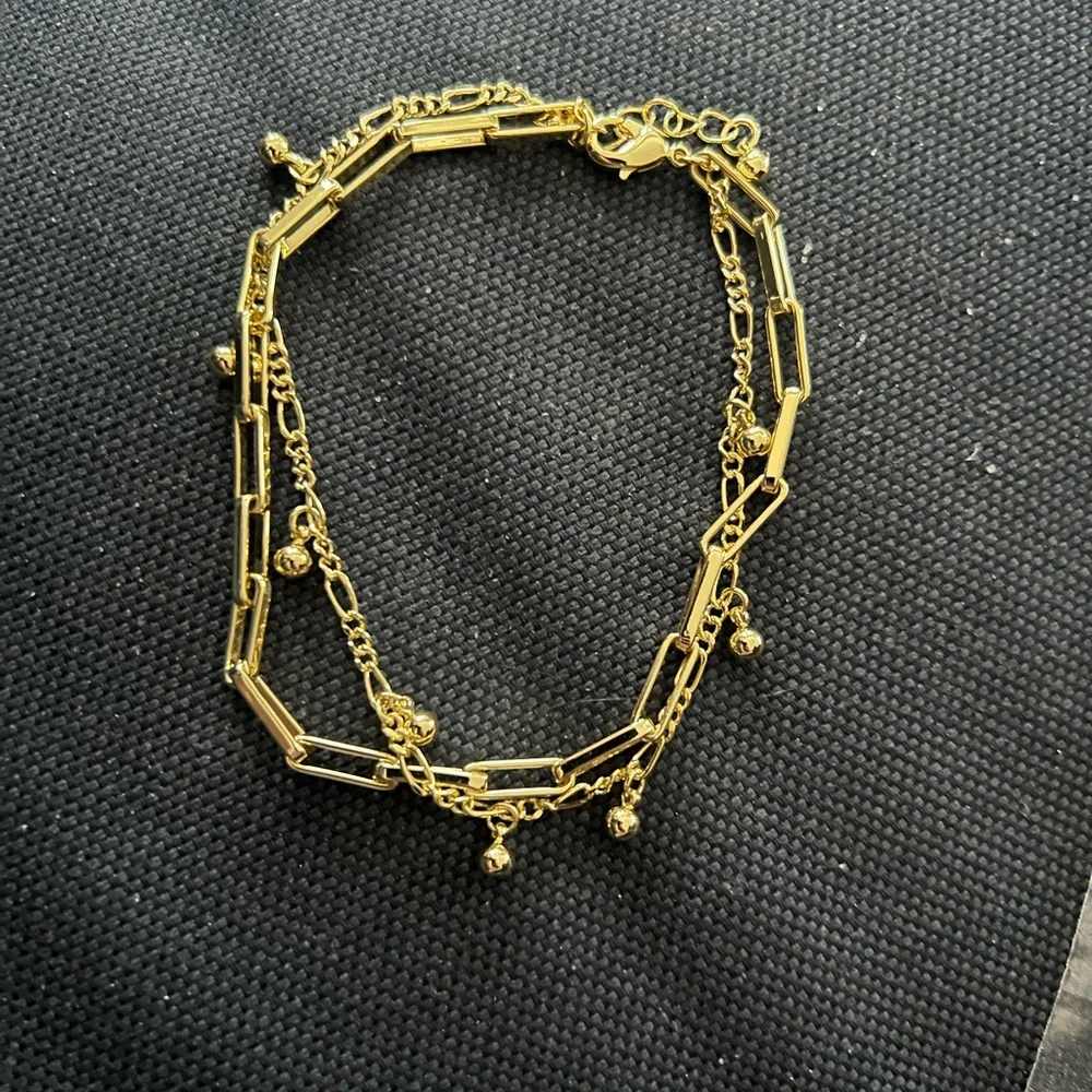 Uncommon James Gold Double Chain Anklet - Picture 4 of 4